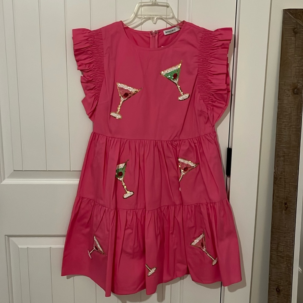 Fun, pink Bohoblu casual summer dress!
